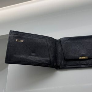 Piaget Black Leather Men’s Key & Card Holder with Gold Tone Hardware